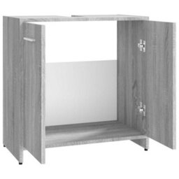 Berkfield Bathroom Cabinet Grey Sonoma 60X33X60 Cm Engineered Wood - thumbnail 6