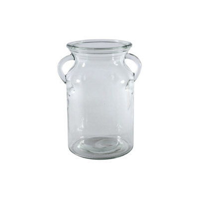 Clear Glass Milk Churn Decorative Vase - H19 X W12Cm - image 1