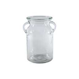 Clear Glass Milk Churn Decorative Vase - H19 X W12Cm - thumbnail 1