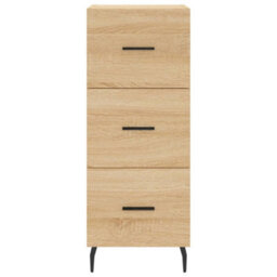 Berkfield Highboard Sonoma Oak 34.5X34X180 Cm Engineered Wood - thumbnail 6
