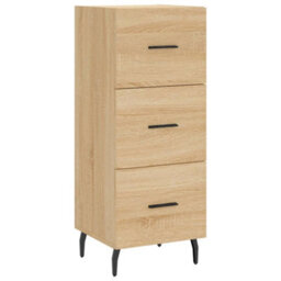 Berkfield Highboard Sonoma Oak 34.5X34X180 Cm Engineered Wood - thumbnail 5