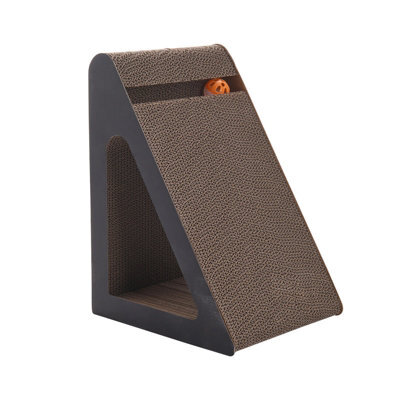 Living And Home Cat Cardboard Scratcher Kitten Scratching Board With Tunnel Hole And Toy Ball - image 1