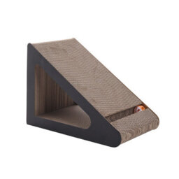 Living And Home Cat Cardboard Scratcher Kitten Scratching Board With Tunnel Hole And Toy Ball - thumbnail 4