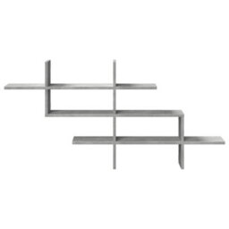 Berkfield Wall Shelf Concrete Grey 124.5X18X60.5 Cm Engineered Wood - thumbnail 4