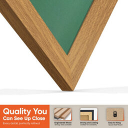 "16X16"" Oak Sleek Vinyl Record Frame With Emerald Mount For 12 Inch Lp Disc - Ak Frames" - thumbnail 3