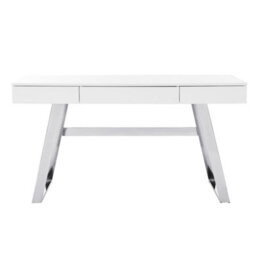 Furniture in Fashion Aspen High Gloss Laptop Desk With 3 Drawers In White - thumbnail 5