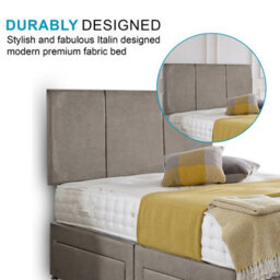 Dining Tables Chelsea Headboard Divan Set, 2 Drawer On Same Side With Sprung 1500 Comfort Mattress - Plush Shell - Double - thumbnail 3