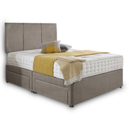 Dining Tables Chelsea Headboard Divan Set, 2 Drawer On Same Side With Sprung 1500 Comfort Mattress - Plush Shell - Double - thumbnail 4