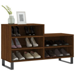 Berkfield Shoe Cabinet Brown Oak 102X36X60 Cm Engineered Wood - thumbnail 3