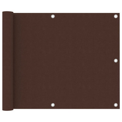 Berkfield Balcony Screen Brown 75X500 Cm Oxford Fabric - image 1