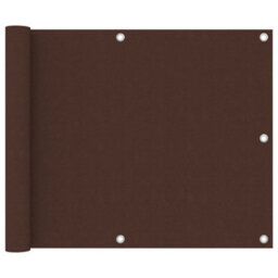 Berkfield Balcony Screen Brown 75X500 Cm Oxford Fabric - thumbnail 1