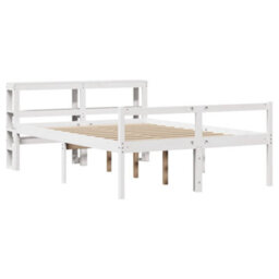 Berkfield Senior Bed With Headboard Without Mattress White 150X200 Cm King Size - thumbnail 3