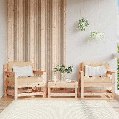 Berkfield Garden Chairs With Cushions 2 Pcs Solid Wood Pine - image 1