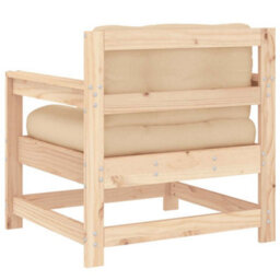 Berkfield Garden Chairs With Cushions 2 Pcs Solid Wood Pine - thumbnail 7