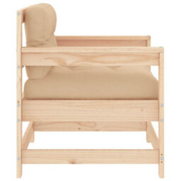 Berkfield Garden Chairs With Cushions 2 Pcs Solid Wood Pine - thumbnail 6