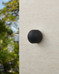 EGLO Abugo Black Round Led Wall Light Ip54 Outdoor Bathroom Light 480 Lumens - thumbnail 3