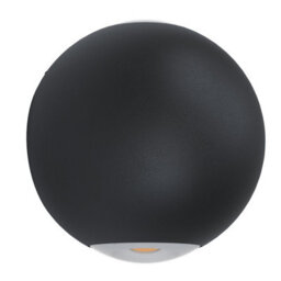 EGLO Abugo Black Round Led Wall Light Ip54 Outdoor Bathroom Light 480 Lumens - thumbnail 6
