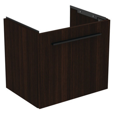 Ideal Standard I.life S Compact Coffee Oak Effect Wall-Mounted Bathroom Vanity Unit (H) 440mm (W) 500mm - image 1
