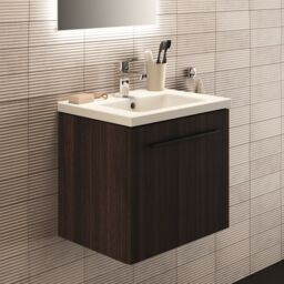 Ideal Standard I.life S Compact Coffee Oak Effect Wall-Mounted Bathroom Vanity Unit (H) 440mm (W) 500mm - thumbnail 7
