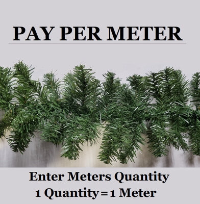 Kaemingk Christmas Decoration Imperial Garland Swag Green - Pay Per Meter - Diy Or Christmas Shop Displays