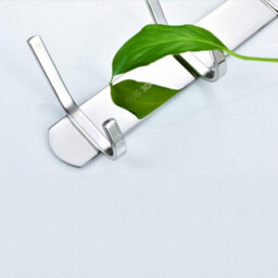 Mass Dynamic Wall Mounted Stainless Steel Coat Hooks  6 Dual Hooks For Coats, Hats & Bathroom Use - thumbnail 3