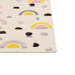 Wyld And Coco Rainbow Multicolor Kids Area Rug 80 X 150 Cm - Hand-Woven Cotton With Polyester Finish, Low-Pile, Anti-Slip - thumbnail 6