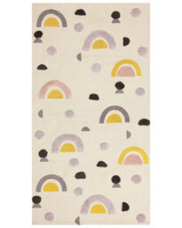 Wyld And Coco Rainbow Multicolor Kids Area Rug 80 X 150 Cm - Hand-Woven Cotton With Polyester Finish, Low-Pile, Anti-Slip - thumbnail 1