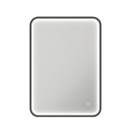 Fnx Bathrooms Polar Dimmable Led Bathroom Mirror With Demister, Black Frame, 500X700mm, Ip44 - thumbnail 2