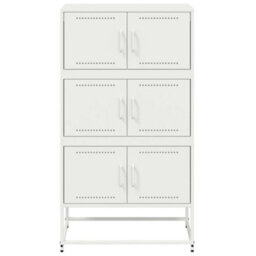Berkfield Sideboard White 68.5X38.5X123.5 Cm Steel - thumbnail 6