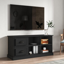 Berkfield Tv Cabinet Black 102X35.5X47.5 Cm Engineered Wood - thumbnail 1