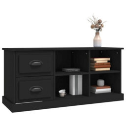 Berkfield Tv Cabinet Black 102X35.5X47.5 Cm Engineered Wood - thumbnail 4
