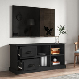 Berkfield Tv Cabinet Black 102X35.5X47.5 Cm Engineered Wood - thumbnail 3