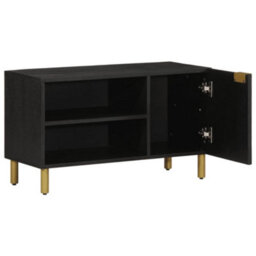 Berkfield Tv Cabinet Black 80X33X46 Cm Engineered Wood - thumbnail 2
