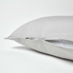 Homescapes Silver Grey Egyptian Cotton V Shaped Pillowcase 200 Tc - thumbnail 4