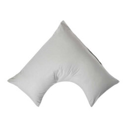 Homescapes Silver Grey Egyptian Cotton V Shaped Pillowcase 200 Tc