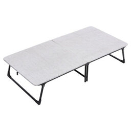 Living And Home Grey Folding Bed Steel Framed Foldable Bed With Wheels - thumbnail 2