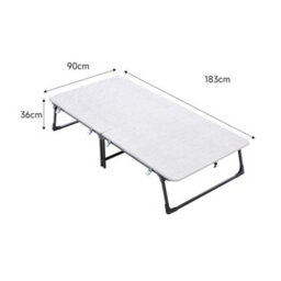 Living And Home Grey Folding Bed Steel Framed Foldable Bed With Wheels - thumbnail 6