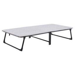 Living And Home Grey Folding Bed Steel Framed Foldable Bed With Wheels - thumbnail 3