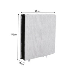 Living And Home Grey Folding Bed Steel Framed Foldable Bed With Wheels - thumbnail 5