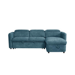 Beehive Furniture Corfu - Universal Corner Sofa Bed - Blue Upholstered Corner Couch - thumbnail 7