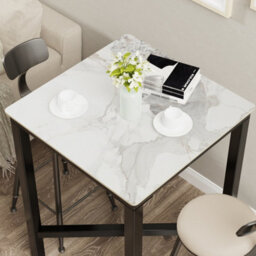 Fativo L70 X W70 X H105 Cm Sintered Stone Marble Table Square Bar Table Kitchen Dining Table Cocktail Hour - thumbnail 7