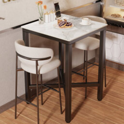 Fativo L70 X W70 X H105 Cm Sintered Stone Marble Table Square Bar Table Kitchen Dining Table Cocktail Hour - thumbnail 9