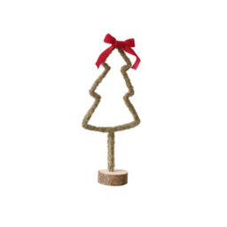 Melody Maison Green Standing Christmas Tree Decoration With Red Bow - 27Cm - thumbnail 6