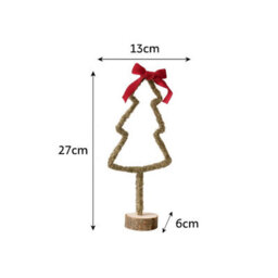 Melody Maison Green Standing Christmas Tree Decoration With Red Bow - 27Cm - thumbnail 7