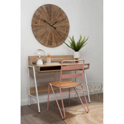 Orsina Natural Oak Veneer Desk,spacious Office Table With Metal Frame,computer Workstation,wooden Writing Desk - thumbnail 7