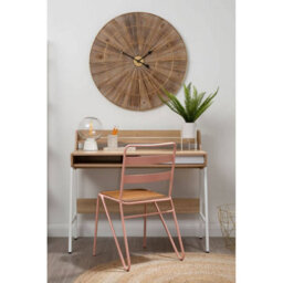 Orsina Natural Oak Veneer Desk,spacious Office Table With Metal Frame,computer Workstation,wooden Writing Desk - thumbnail 6