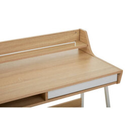 Orsina Natural Oak Veneer Desk,spacious Office Table With Metal Frame,computer Workstation,wooden Writing Desk - thumbnail 9