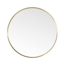 Living And Home Gold Round Wall Mirror Bathroom Framed Mirror Vanity Mirror For Dressing Table 70 Cm - thumbnail 3