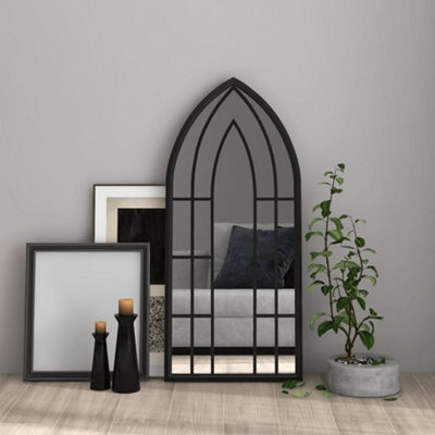 Berkfield Mirror Black 100X45 Cm Iron For Indoor Use - image 1