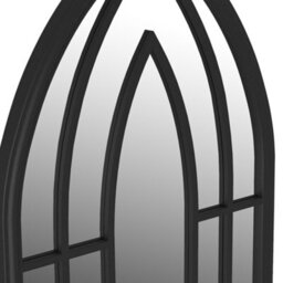Berkfield Mirror Black 100X45 Cm Iron For Indoor Use - thumbnail 5